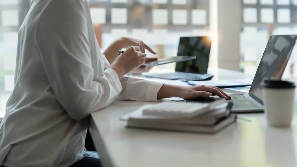 employees working on computers