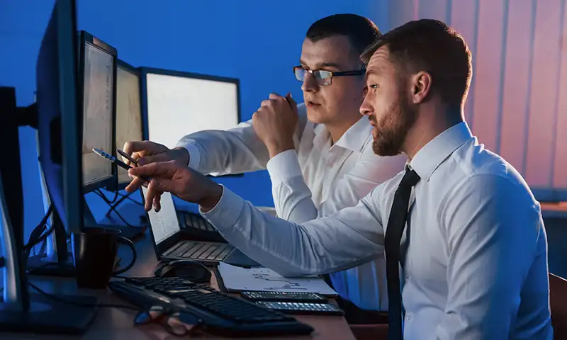 cybersecurity professionals review events