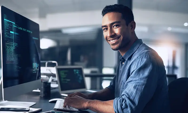 Cybersecurity professional utilizing AIOp solutions