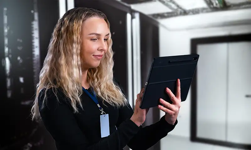 IT professional reviewing infrastructure