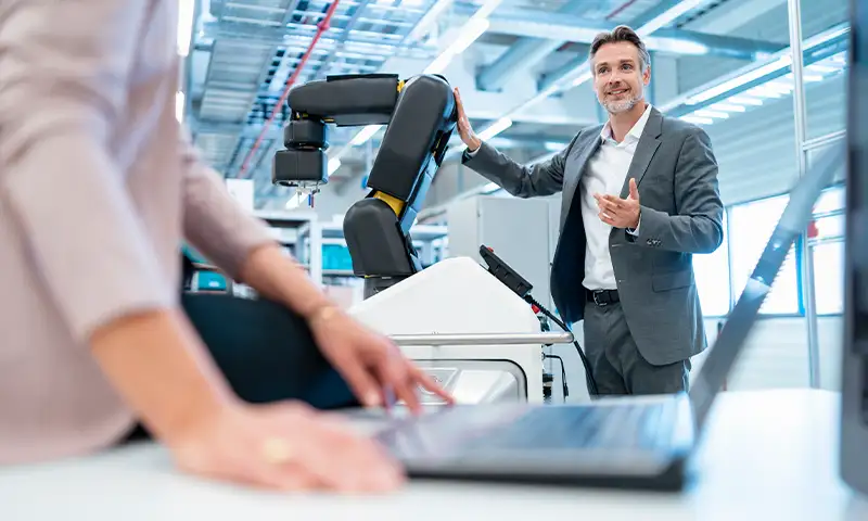 team exploring capabilities of robotic machinery utilizing advanced edge computing