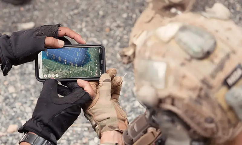 military personnel utilizing SkyWave